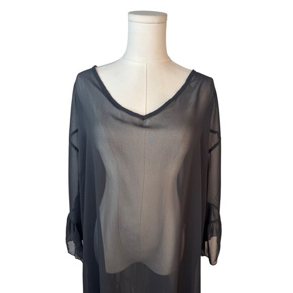 2/$25 NEW Shein Sheer Oversized Cover-Up With Tie Back - One Size - Picture 4 of 14